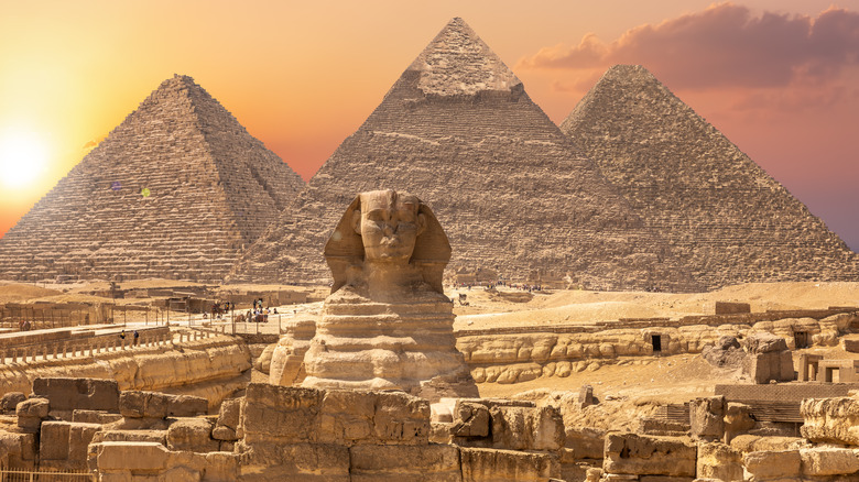 The Sphinx and Great Pyramids