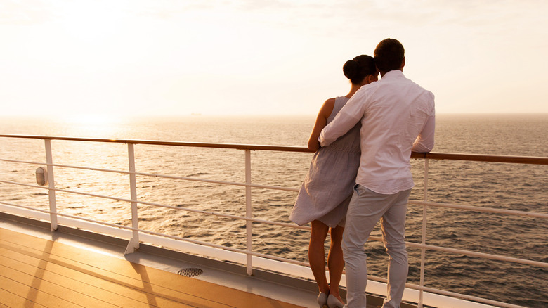 couple on romantic cruise